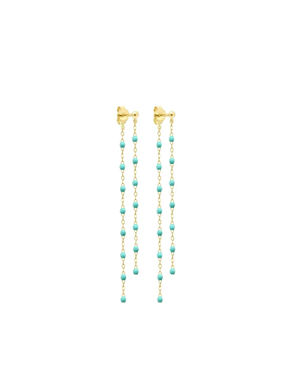 Gigi Clozeau Orecchini a catena in oro giallo 18 carati con perline