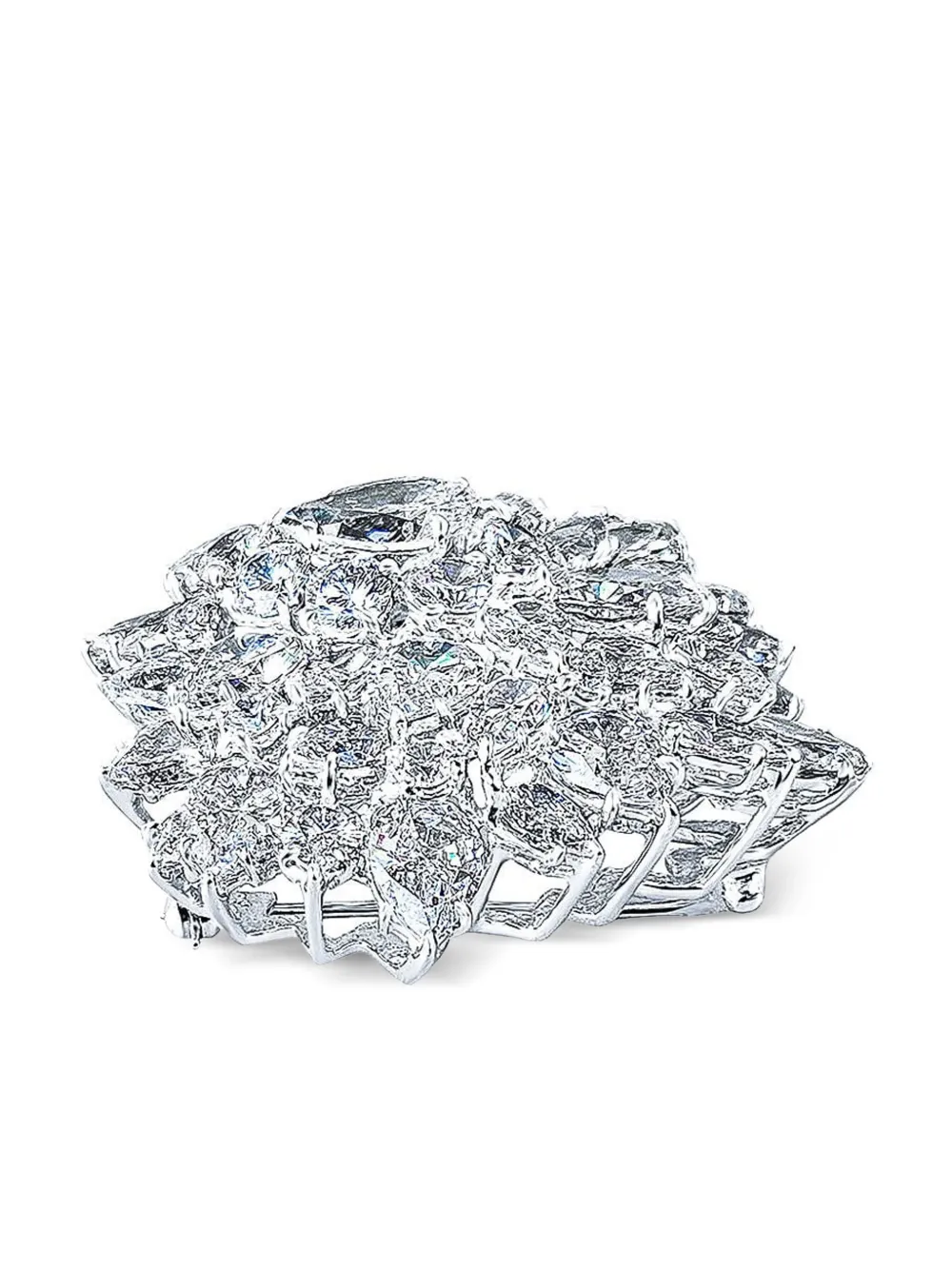 Fantasia By Deserio Crystal-embellished Brooch In Metallic