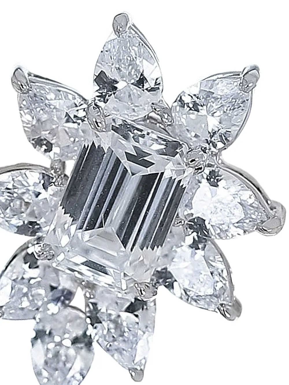  Fantasia By Deserio Canary Cluster Earrings - Silver 