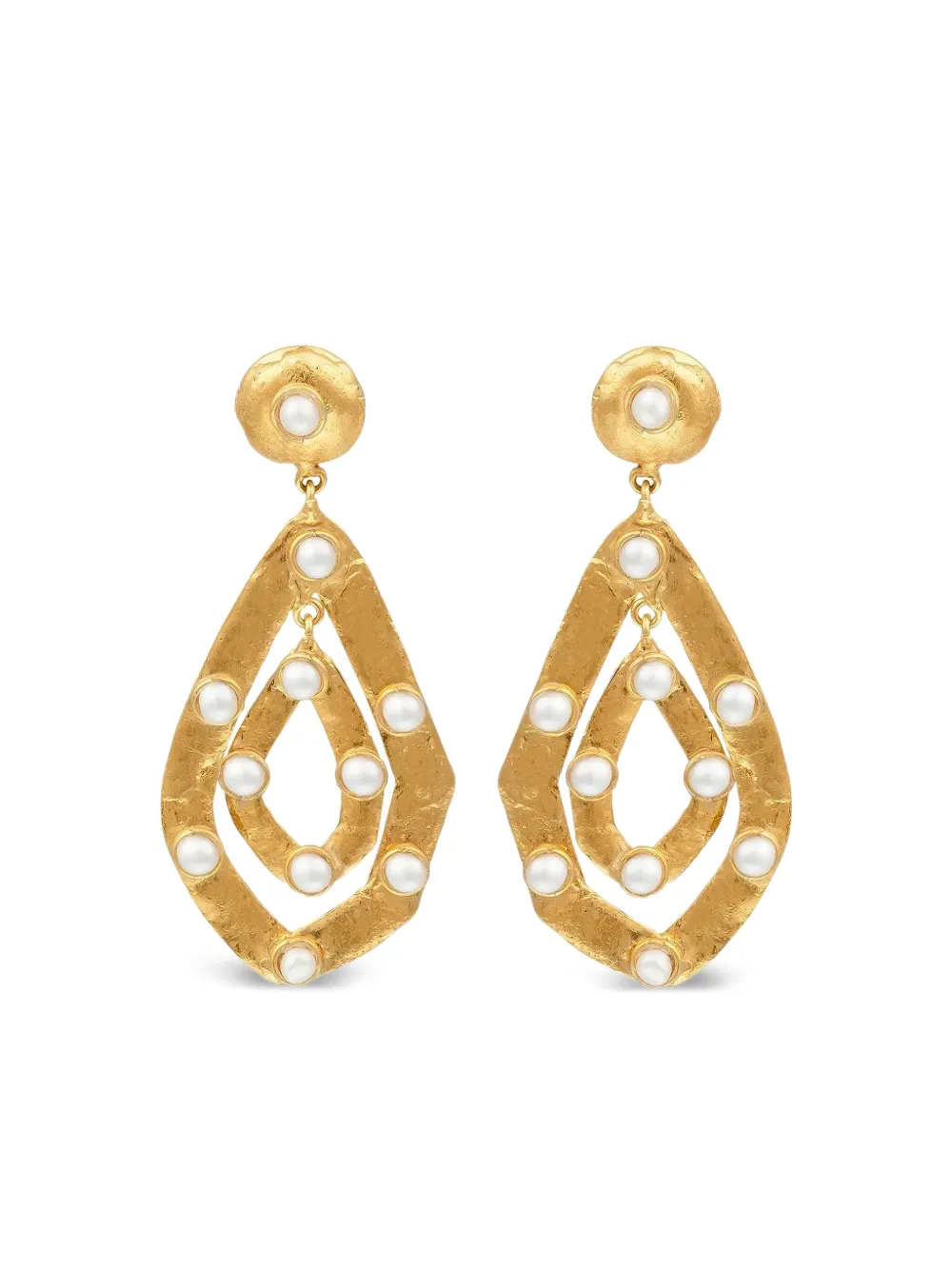 Sylvia Toledano Ava パール ピアス - ゴールドトーン Sylvia Toledano Ava パール ピアス - ゴールドトーン