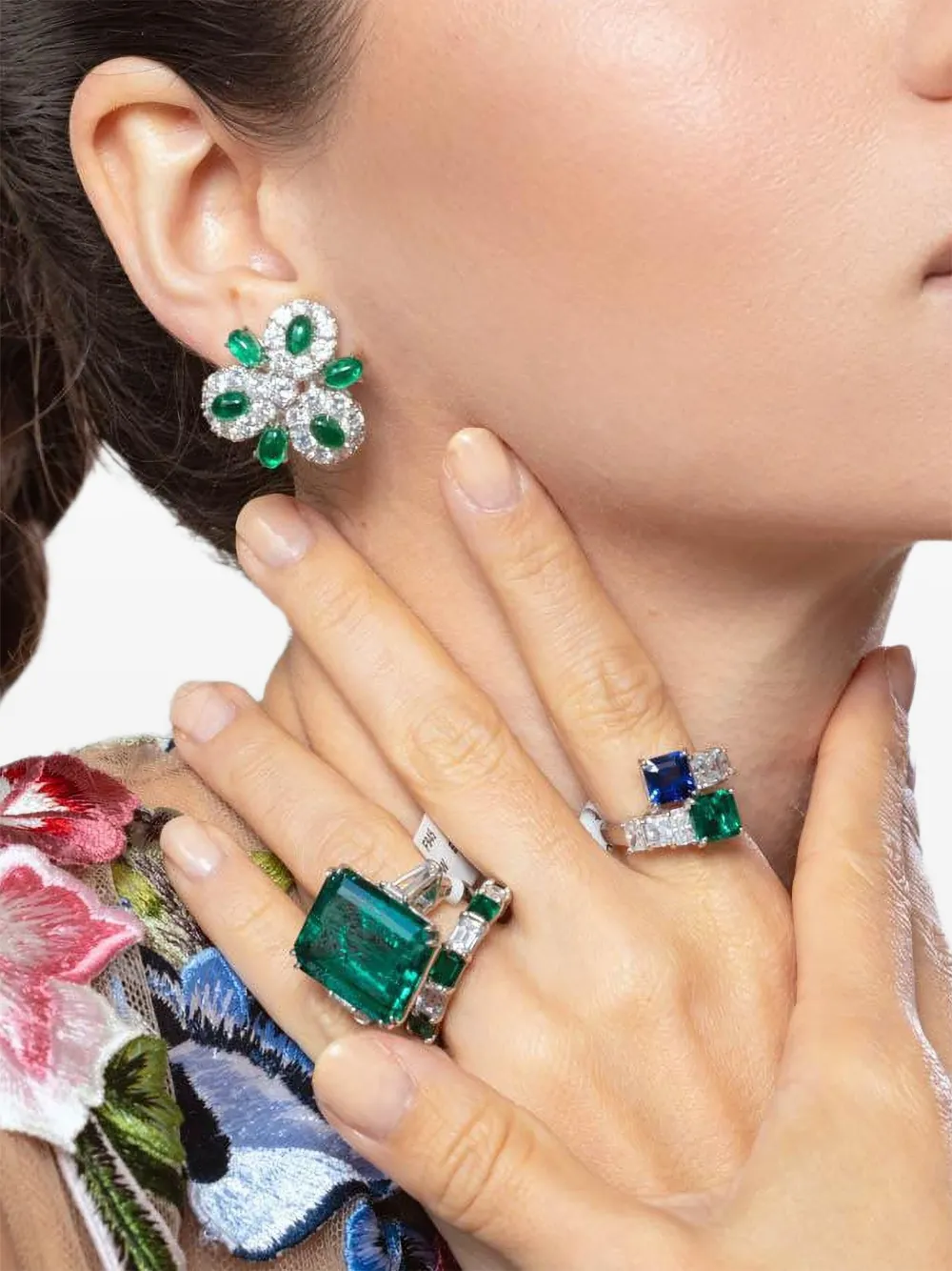 Fantasia by Deserio aretes con detalle | plateado | Image 1