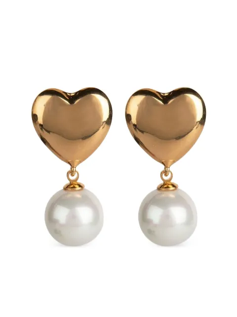 Bounkit Jewelry aretes en forma de corazón con perla