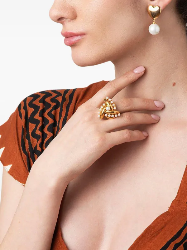 Bounkit Jewelry ハート ドロップピアス | ゴールドトーン