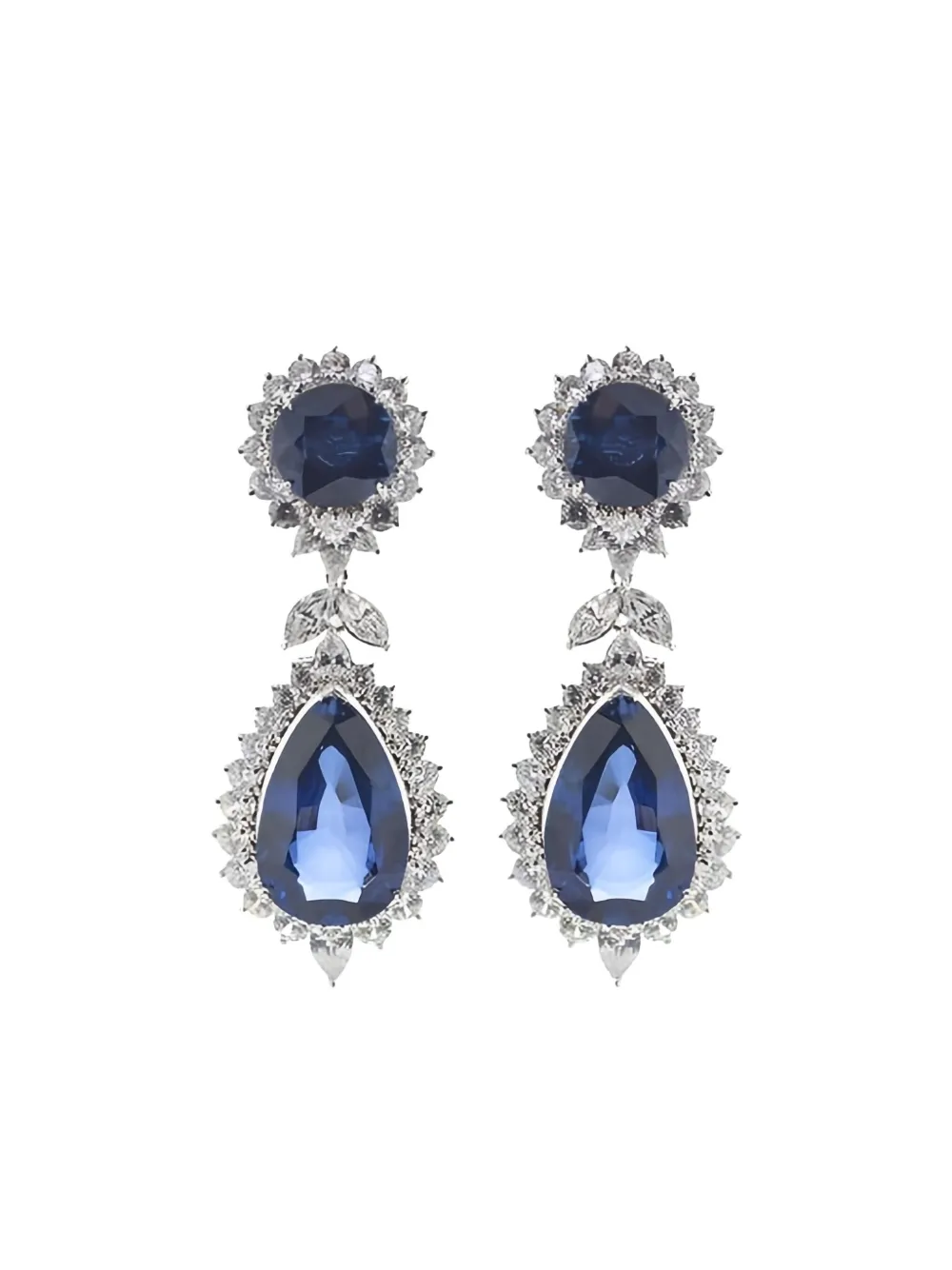 Fantasia by Deserio Orecchini pendenti con zaffiro - Argento
