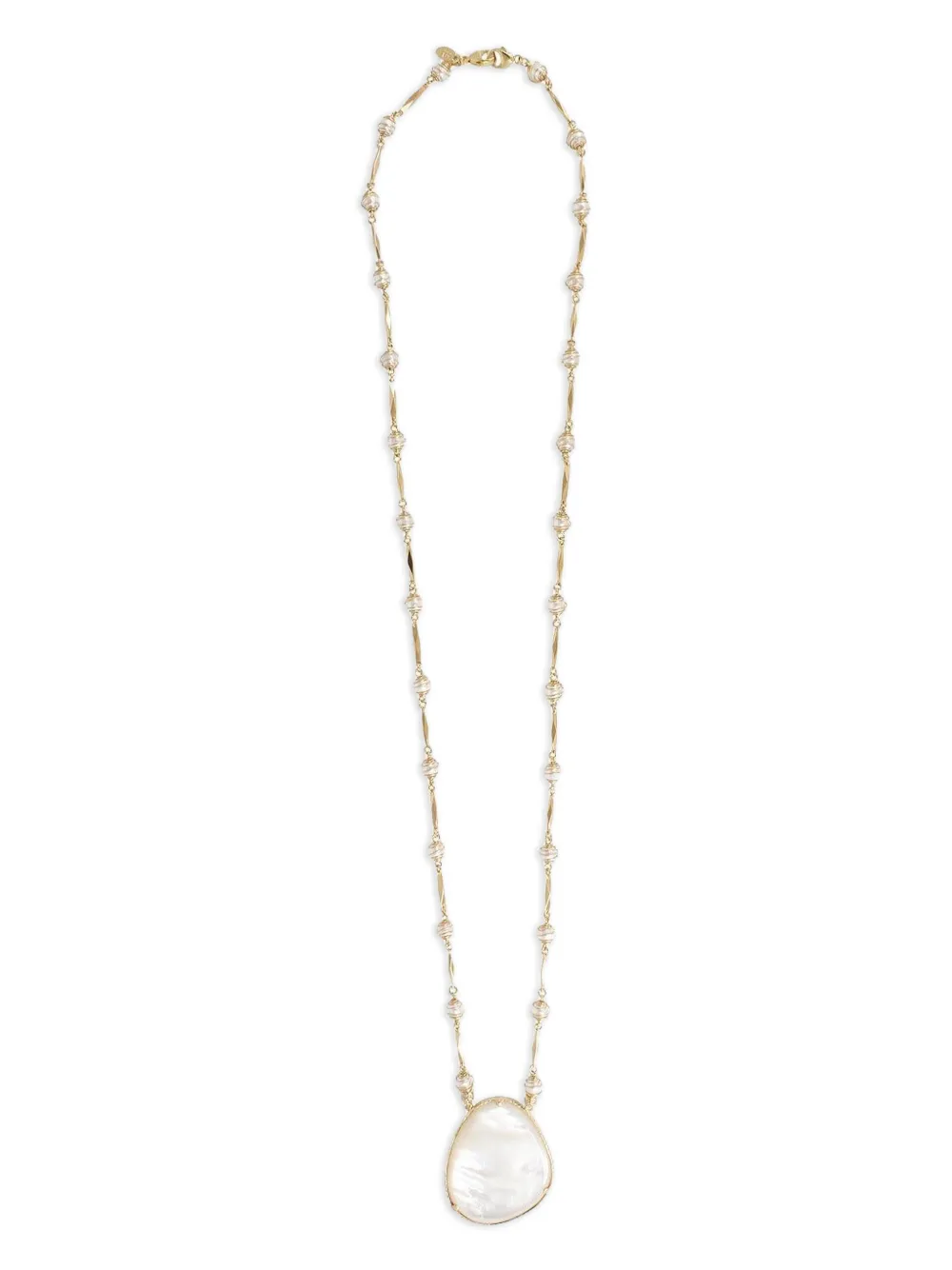 Gas Bijoux Collana in oro con perla - Bianco