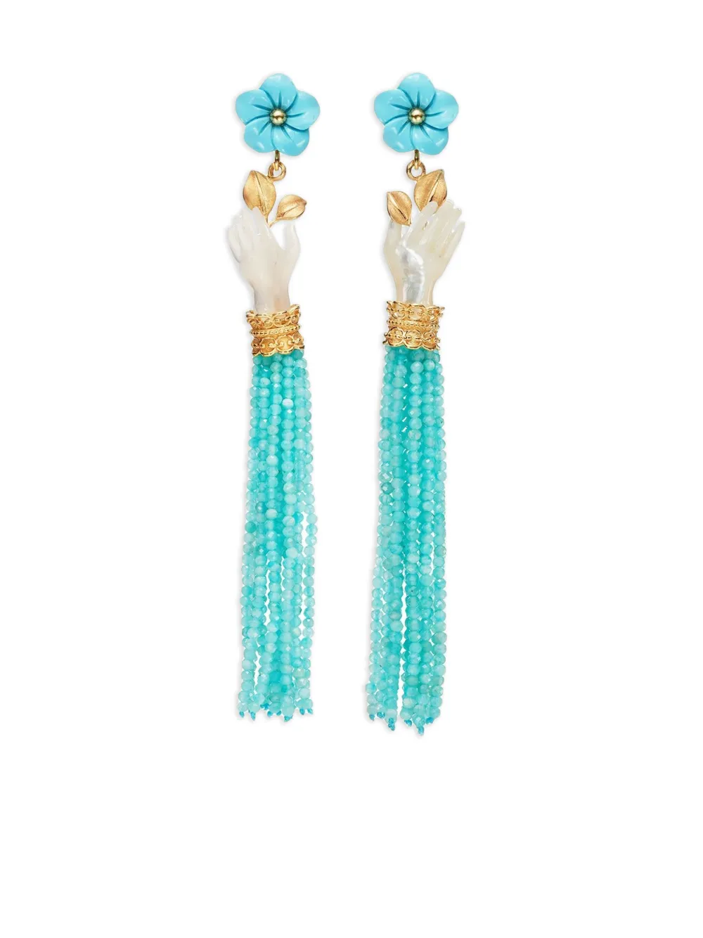 Of Rare Origin Bloom Multi-stone Earrings In Blue