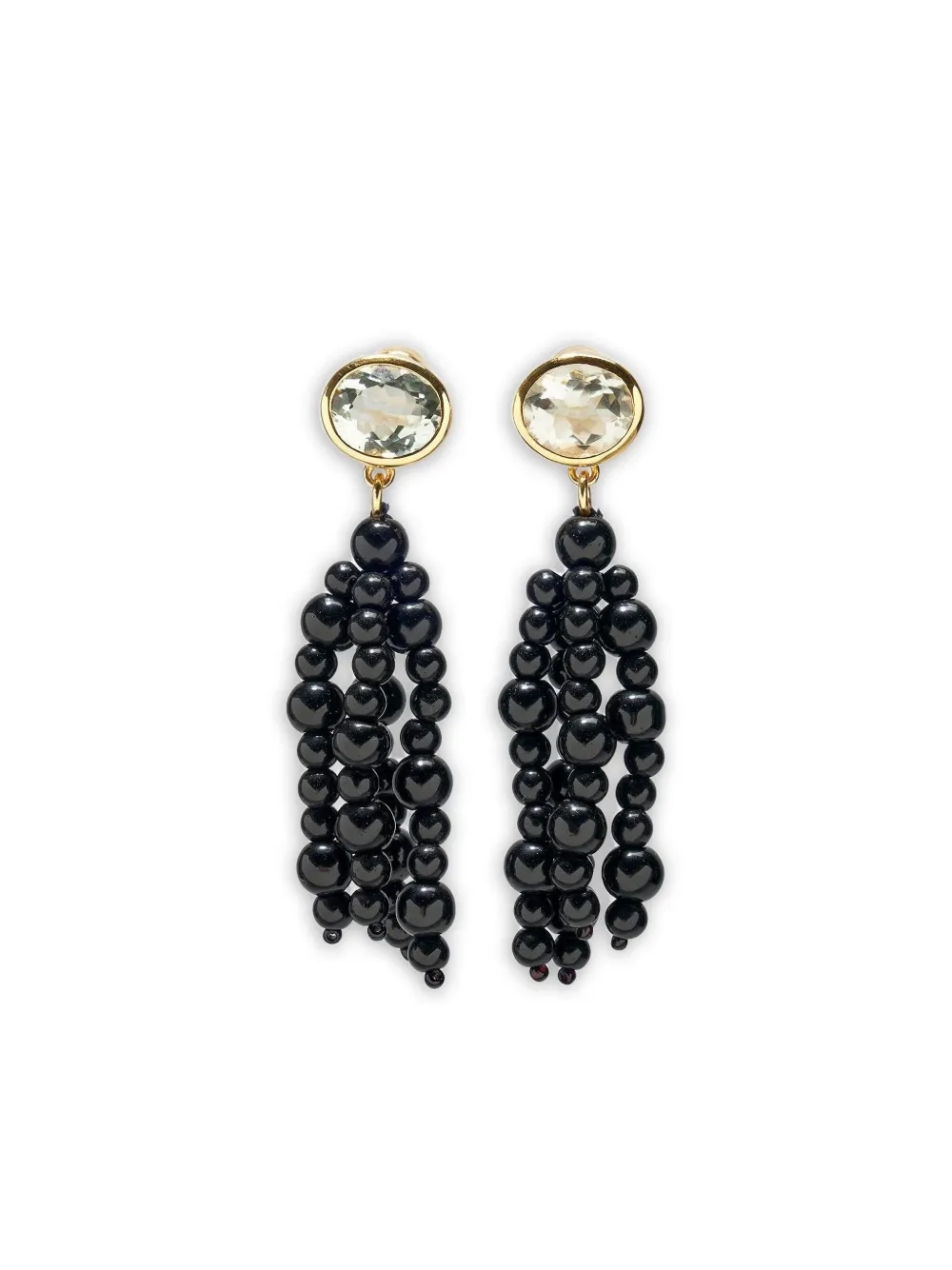 Lizzie Fortunato Midnight Masquerade Drop Earrings In Black