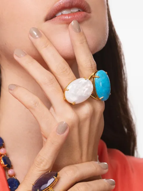 Bounkit Jewelry Celine oval-stone ring