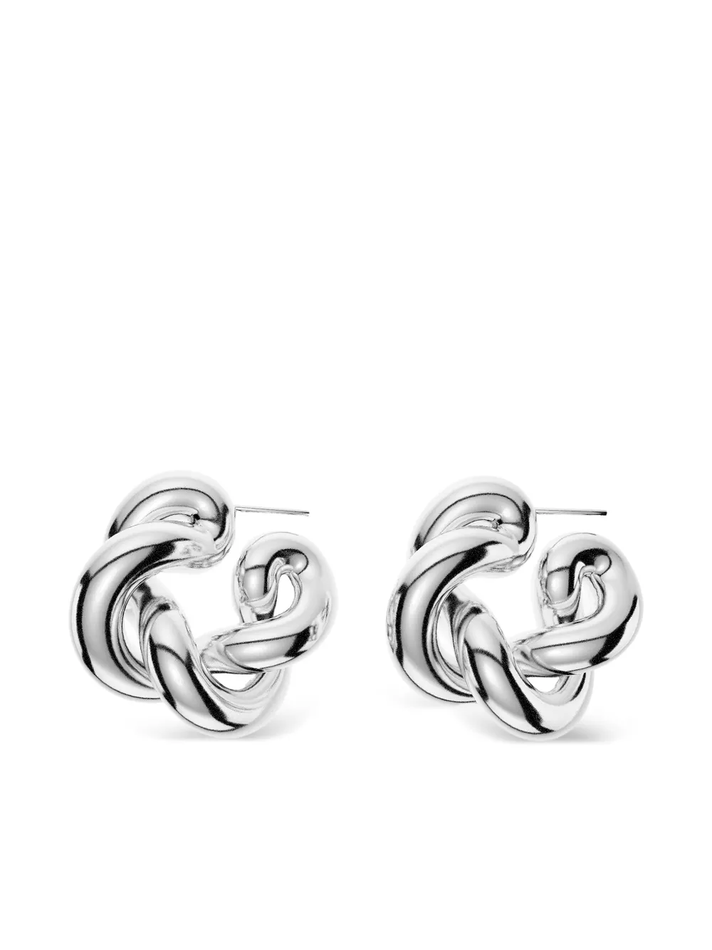 Uncommon Matters arracadas Twist Creoles | plateado | Image 1