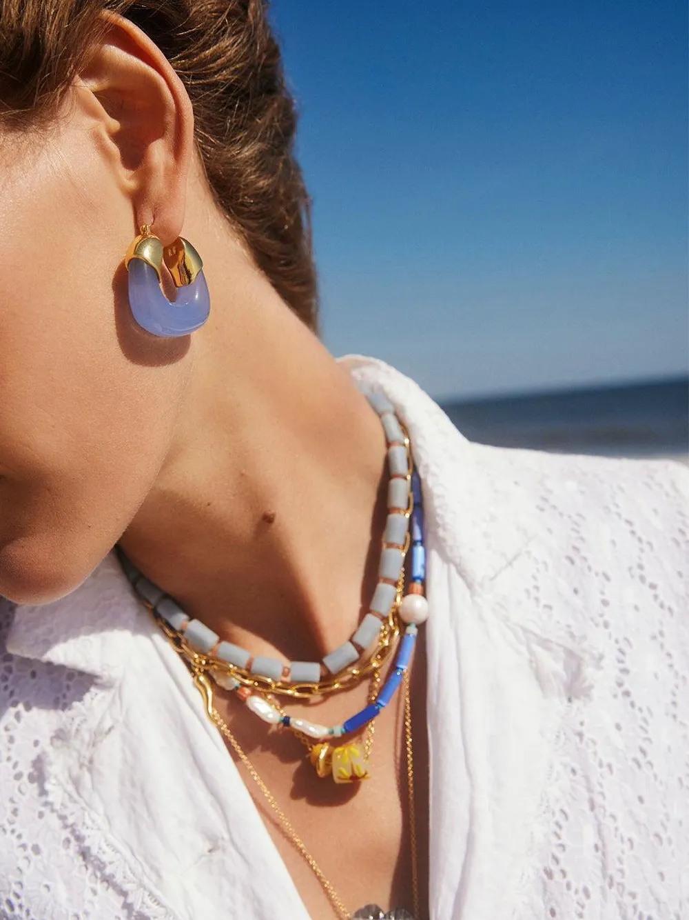 Lizzie Fortunato Oorringen van hars - Goud