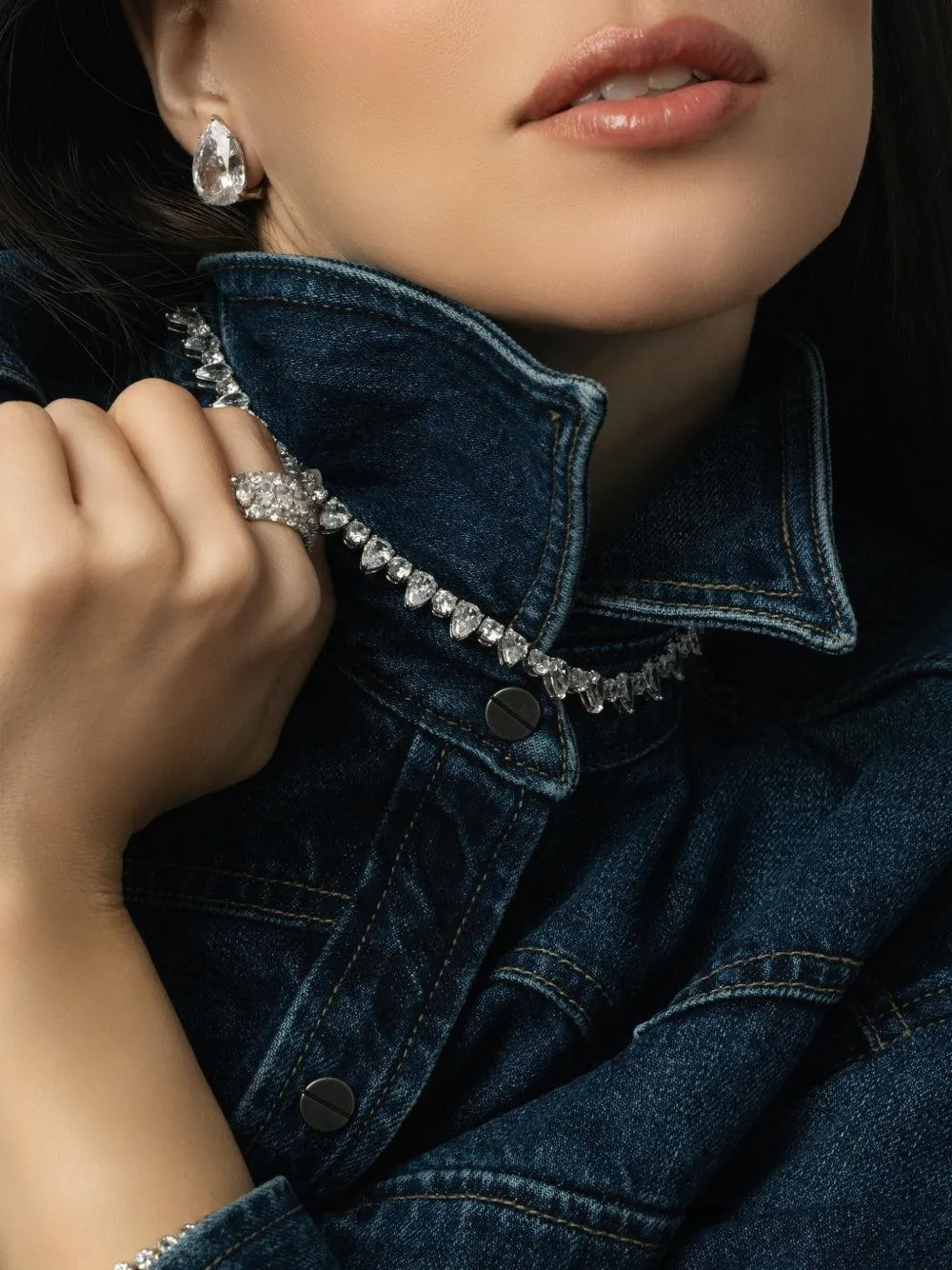 Diamond-Embellishment Necklace