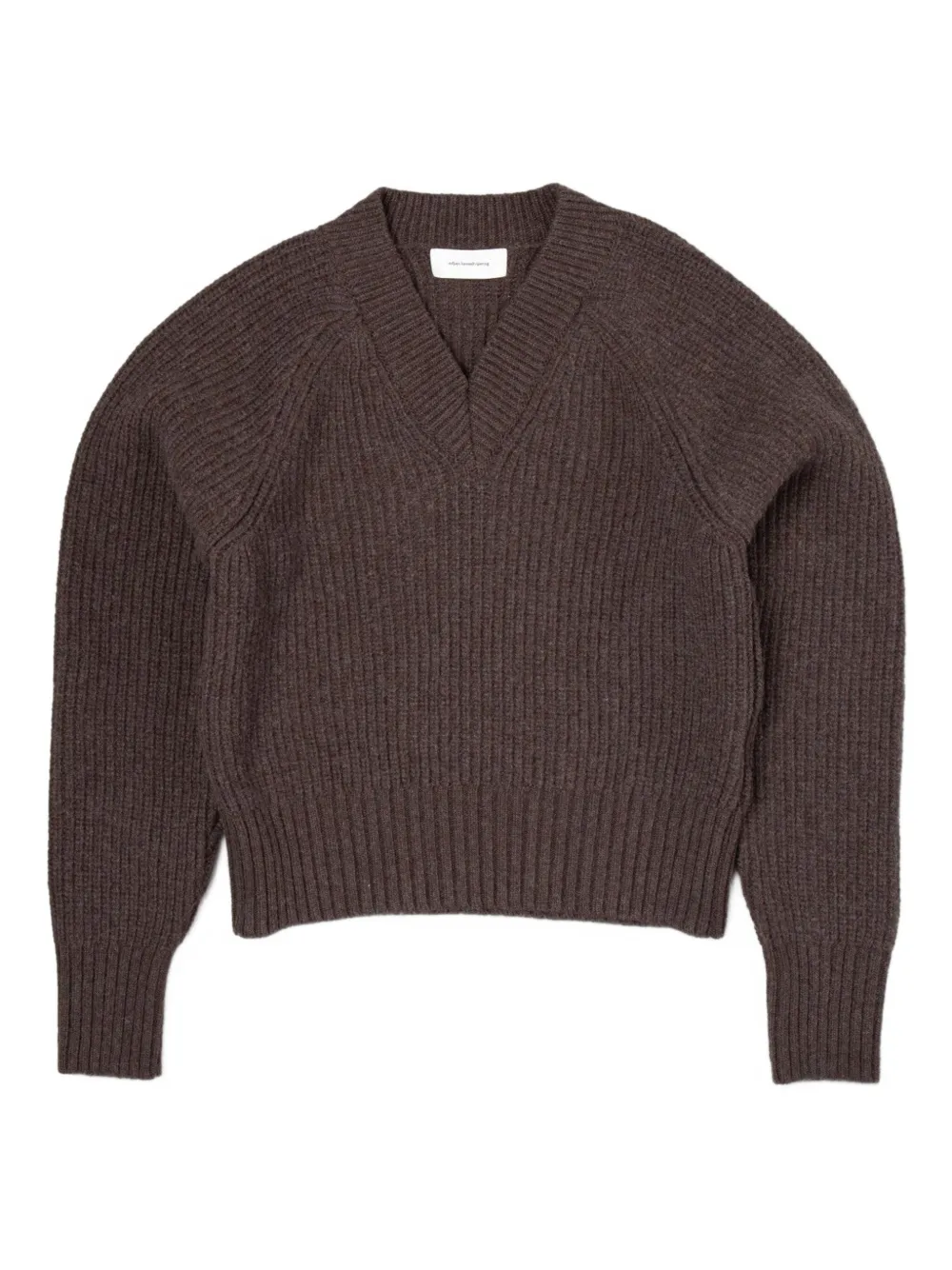 Mfpen Plaza V-neck Sweater In Brown