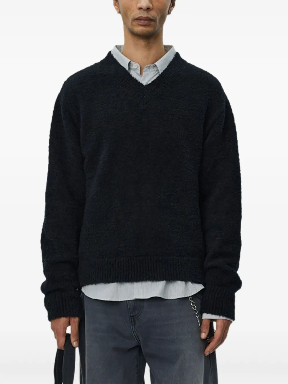 mfpen v-neck sweater | Black | Image 1