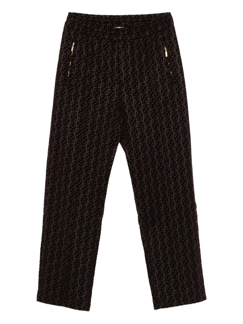 Drôle De Monsieur patterned-jacquard trousers | Brown | Image 1