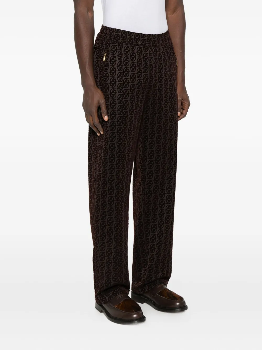 Drôle De Monsieur Broek met jacquard-patroon Bruin