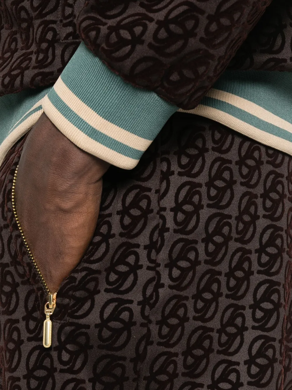 Drôle De Monsieur Broek met jacquard-patroon Bruin