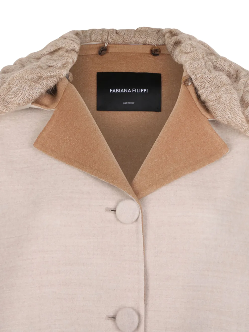 Fabiana Filippi Buttoned Patch-pocket Coat In Neutral