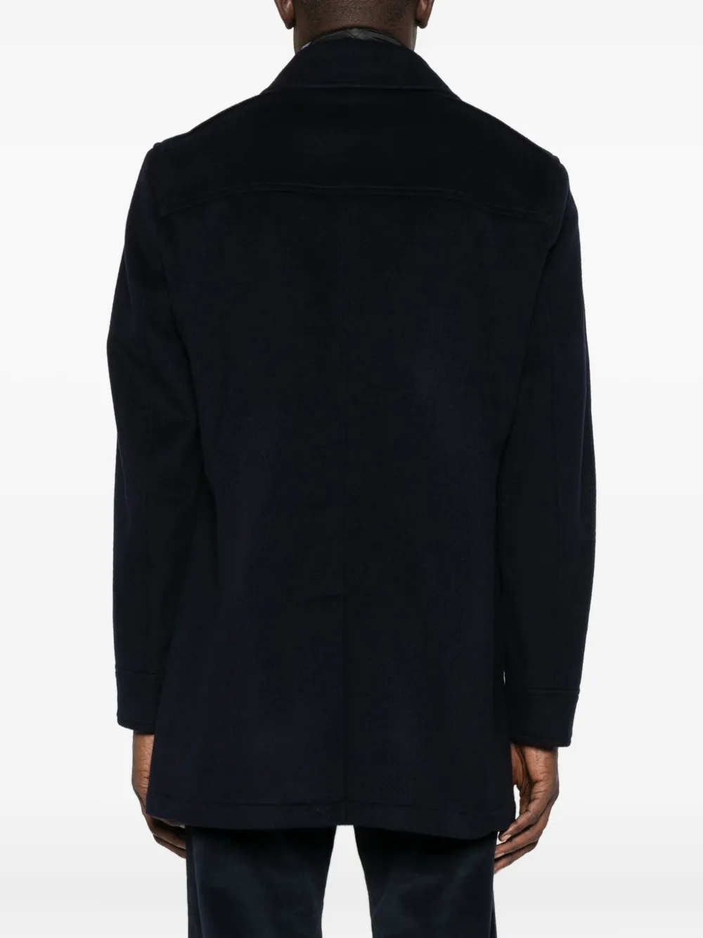 Sand Layered Coat In Blue