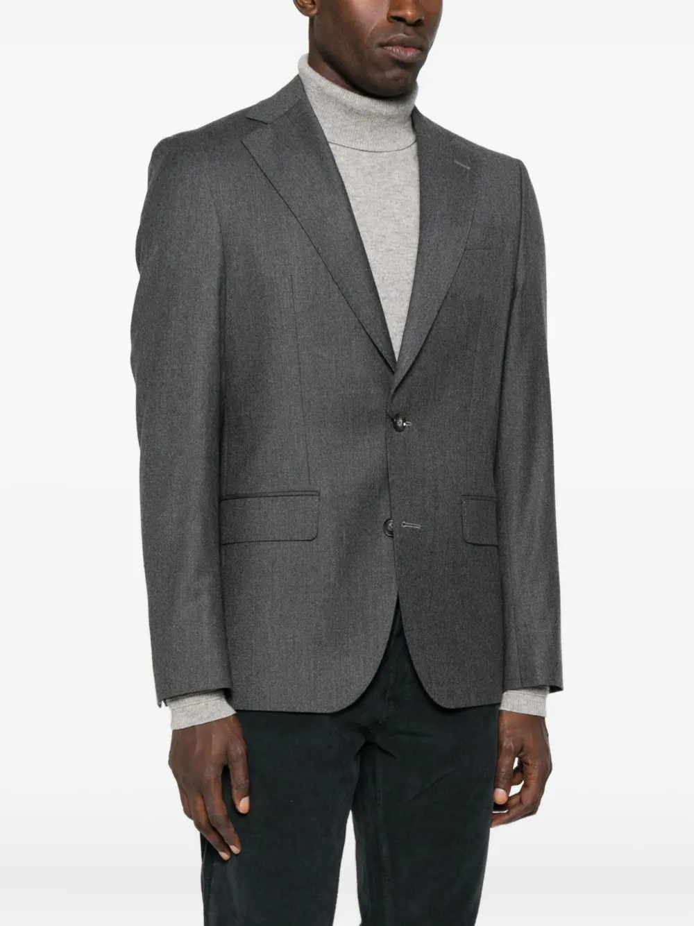 Sand Single-breasted Blazer In Gray
