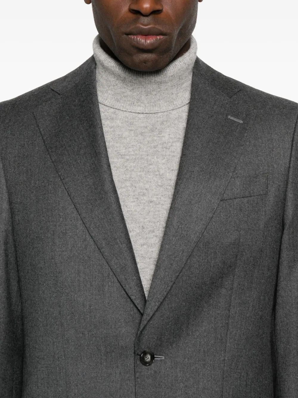 Sand Single-breasted Blazer In Gray