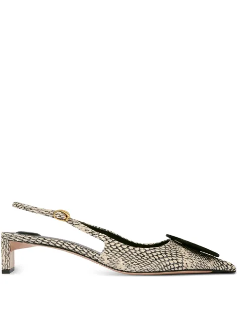 Jacquemus snakeskin-print slingback pumps