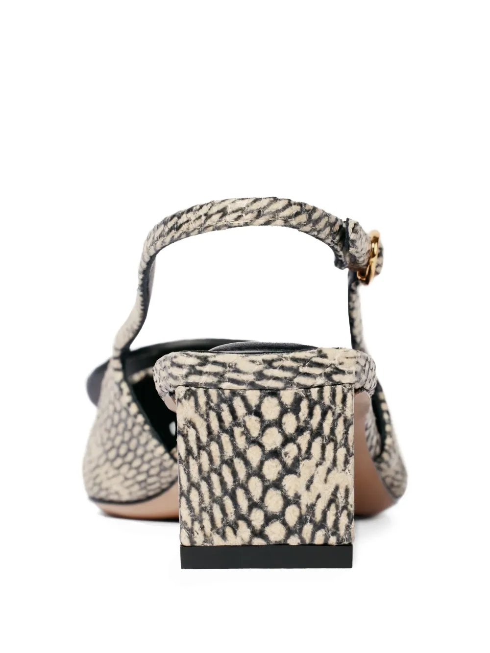 Jacquemus snakeskin-print slingback pumps Neutrals