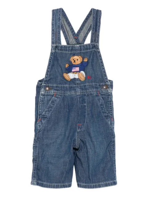 POLO RALPH LAUREN KIDS أفرول جينز مطرز بدب
