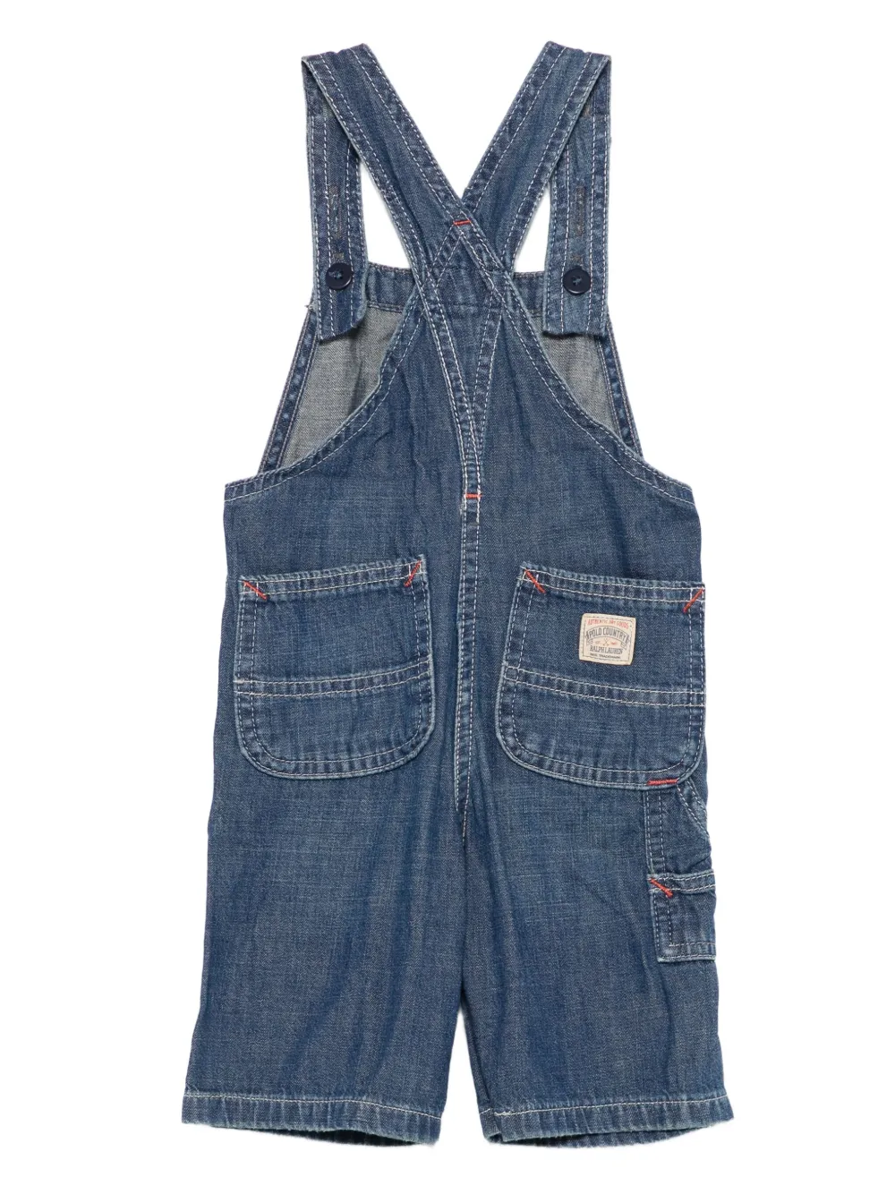 POLO RALPH LAUREN KIDS bear-embroidered denim overalls | Shorties | Image 2