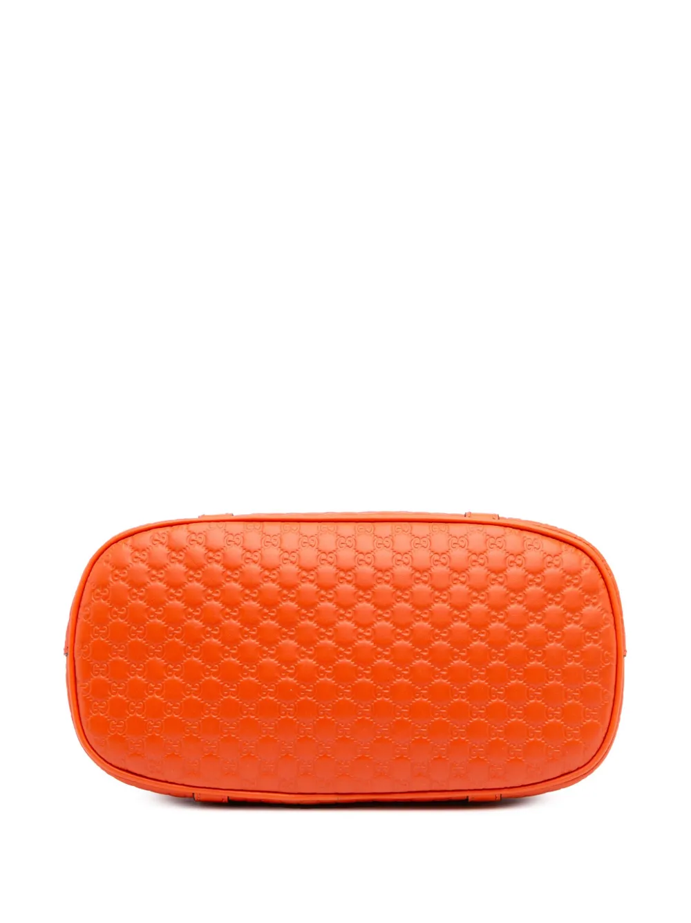Pre-owned Gucci 2016-2025 Mini Microssima Dome Satchel In Orange