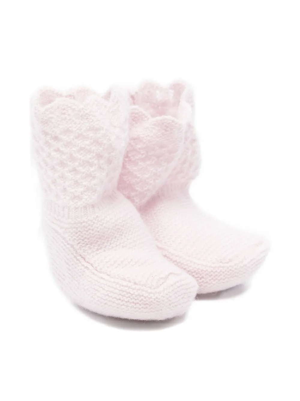 Paz Rodriguez textured-knit baby booties | Pink | Image 1