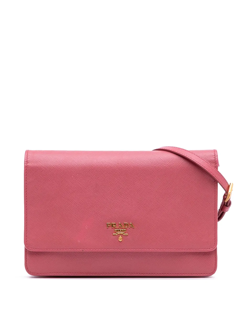 Prada Pre-Owned 2013-2025 Saffiano Wallet on Strap crossbody bag | Pink | Image 1