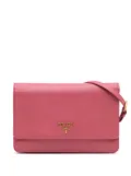 Prada Pre-Owned 2013-2025 Saffiano Wallet on Strap crossbody bag - Pink