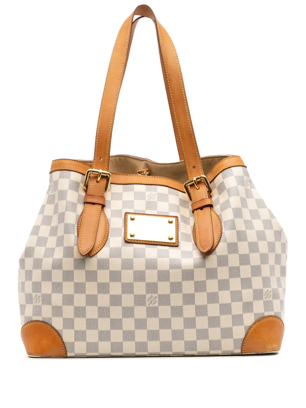 Louis Vuitton Pre-Owned 2011 ダミエ アズール ハムステッド MM トートバッグ - ホワイト Louis Vuitton Pre-Owned 2011 ダミエ アズール ハムステッド MM トートバッグ - ホワイト