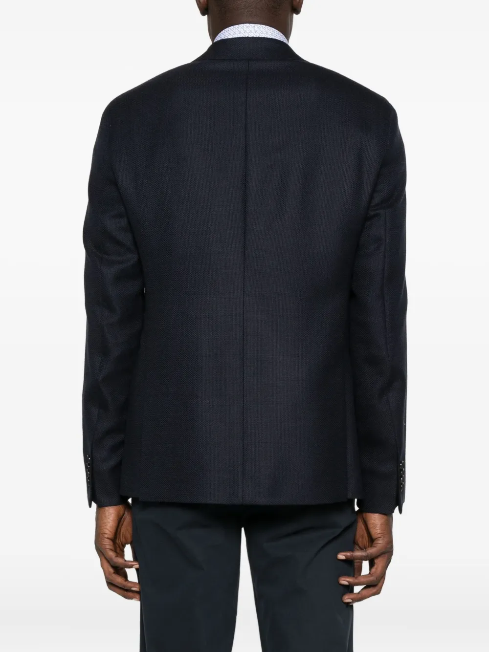 Sand Single-breasted Blazer In Blue