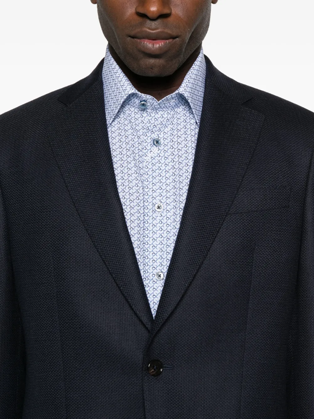 Sand Single-breasted Blazer In Blue