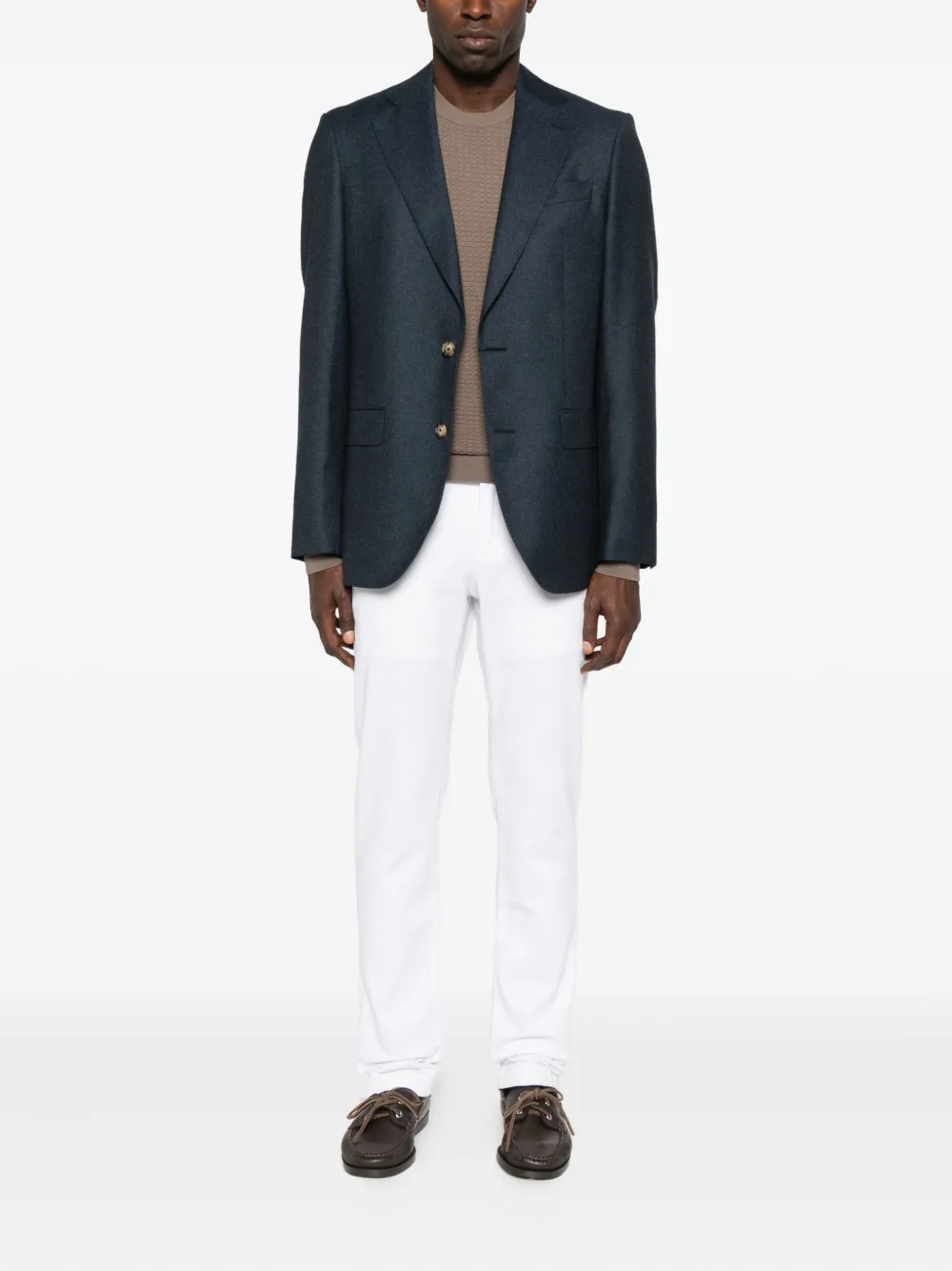 Sand single-breasted wool blazer | Blazers | Image 2