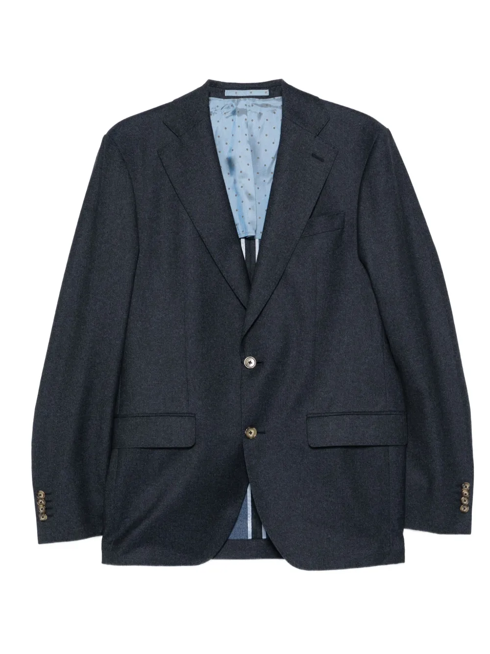 Sand single-breasted wool blazer | Blue | Image 1