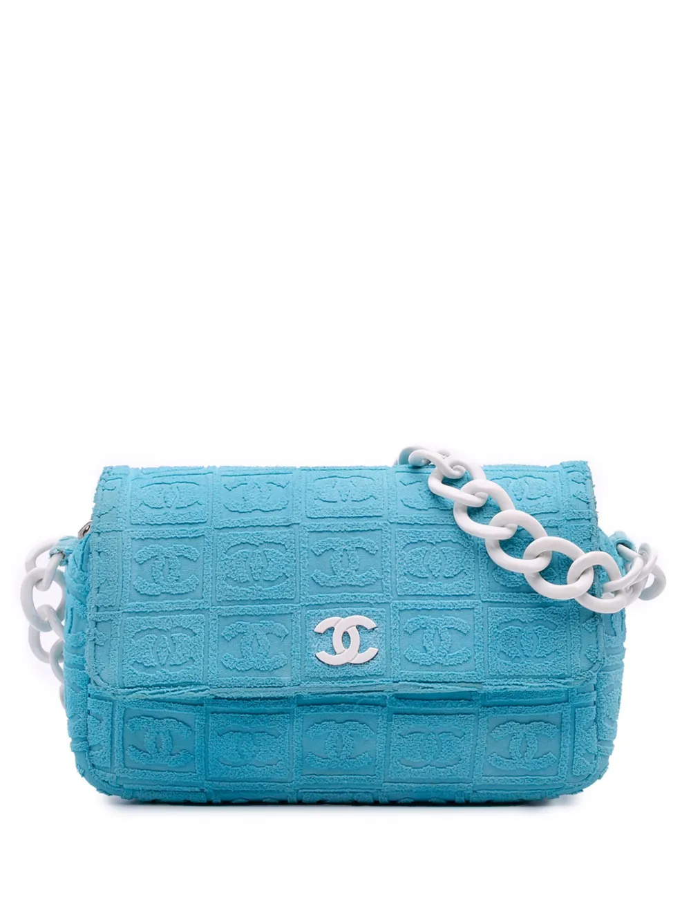 CHANEL Pre-Owned 2002-2003 Terry Cloth Sport Line Flap shoulder bag | White | Image 1