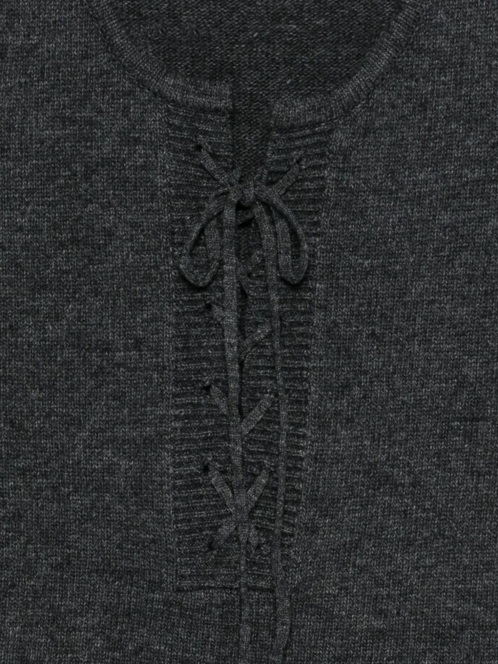 Low Classic Top met veters Grijs