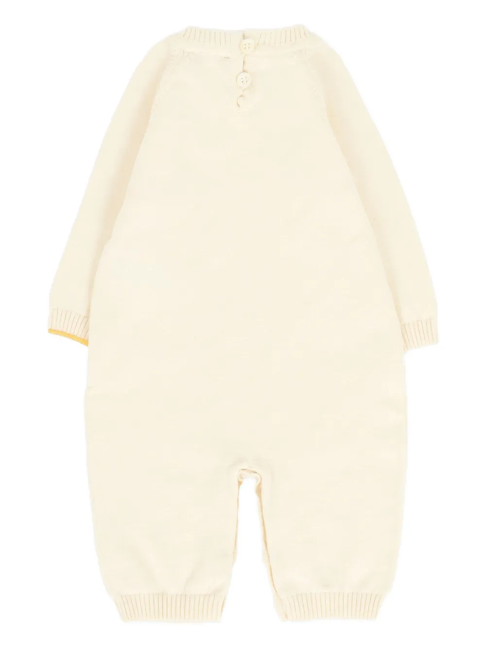 Gensami kids stripe-detail knitted romper - Geel