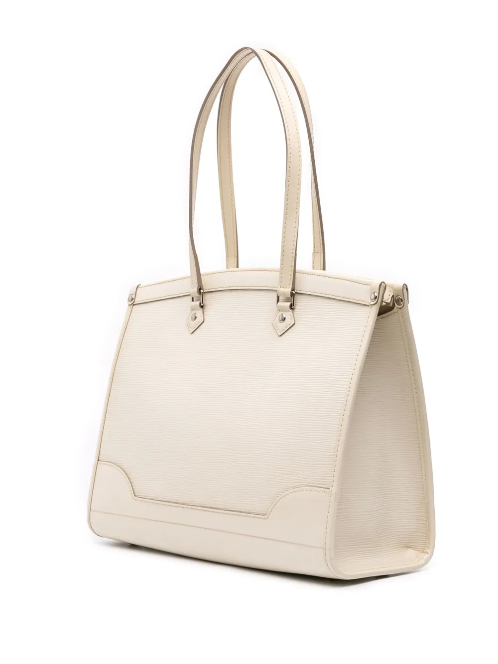 Pre-owned Louis Vuitton 2008 Epi Madeleine Gm Shoulder Bag In White