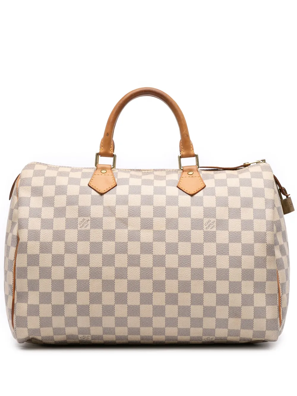 Louis Vuitton Pre-Owned 2011 ダミエ アズール スピーディ 35 ボストンバッグ - ホワイト Louis Vuitton Pre-Owned 2011 ダミエ アズール スピーディ 35 ボストンバッグ - ホワイト