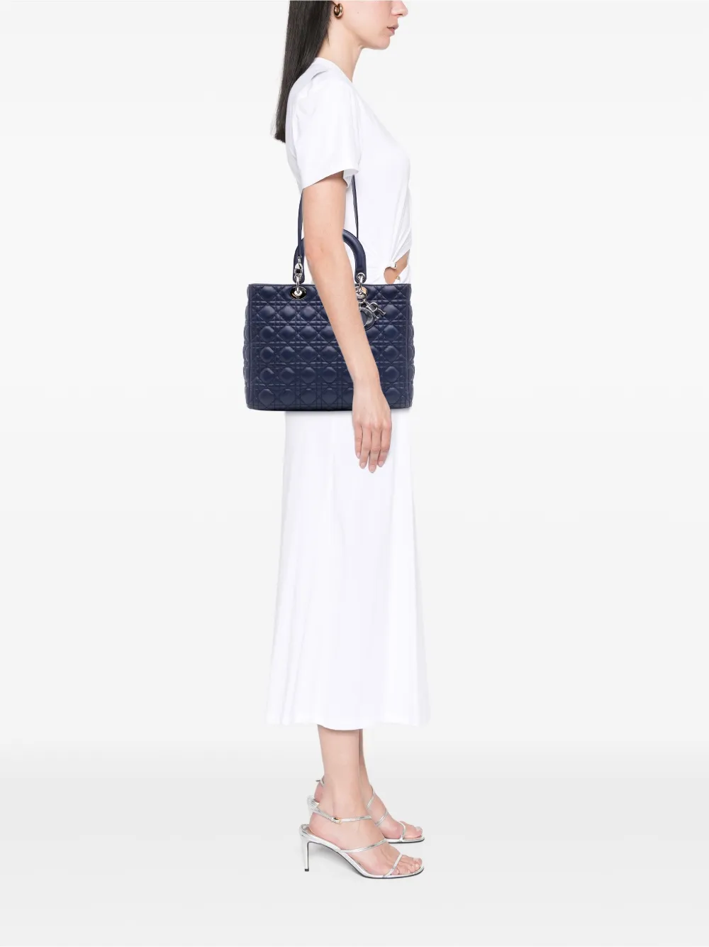 Christian Dior Pre-Owned 2010 Large Lambskin Cannage Lady Dior satchel | Pre-Owned | Image 2