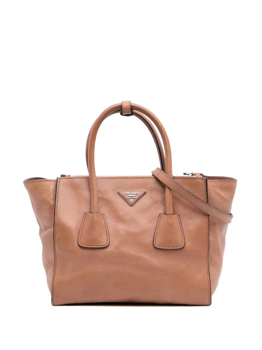 Prada Pre-Owned 2010-2025 Glace Calf Twin Pocket satchel | Brown | Image 1