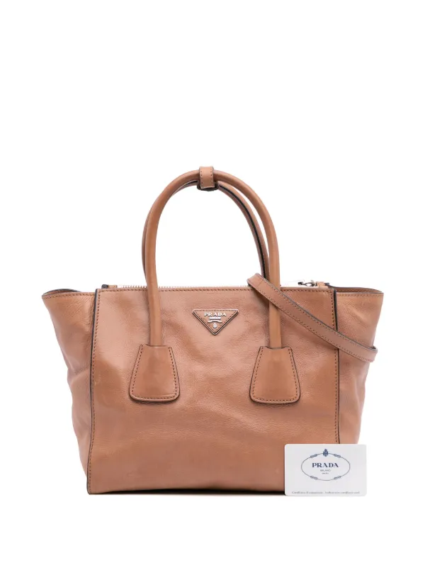 Prada Pre-Owned 2010-2025 Glace Calf Twin Pocket Satchel