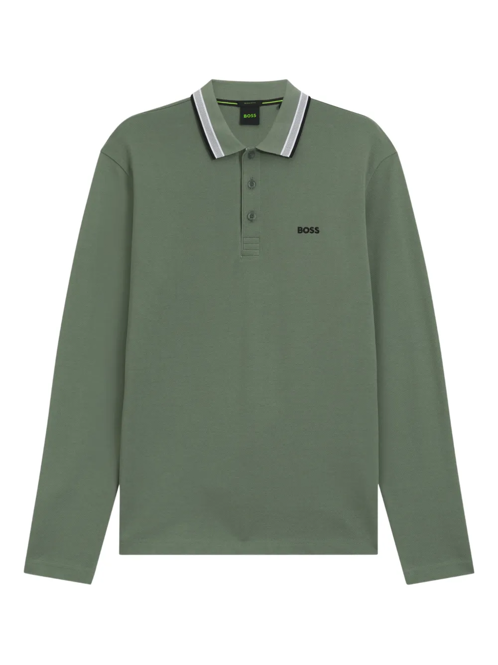 BOSS long-sleeved polo shirt - Grün