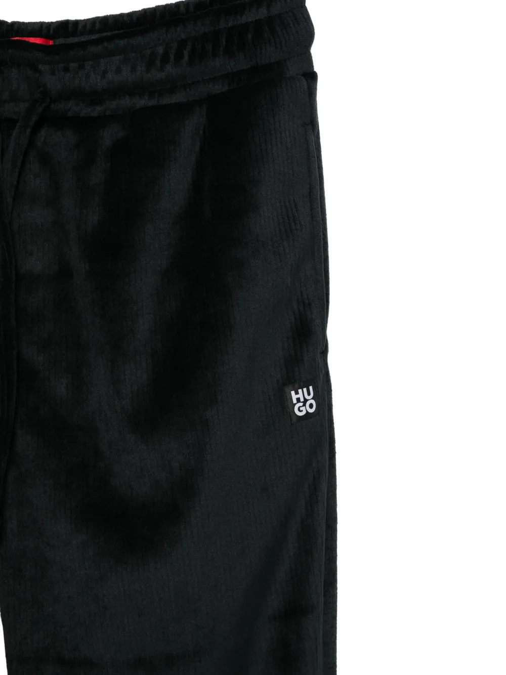 HUGO Ribfluwelen broek Zwart