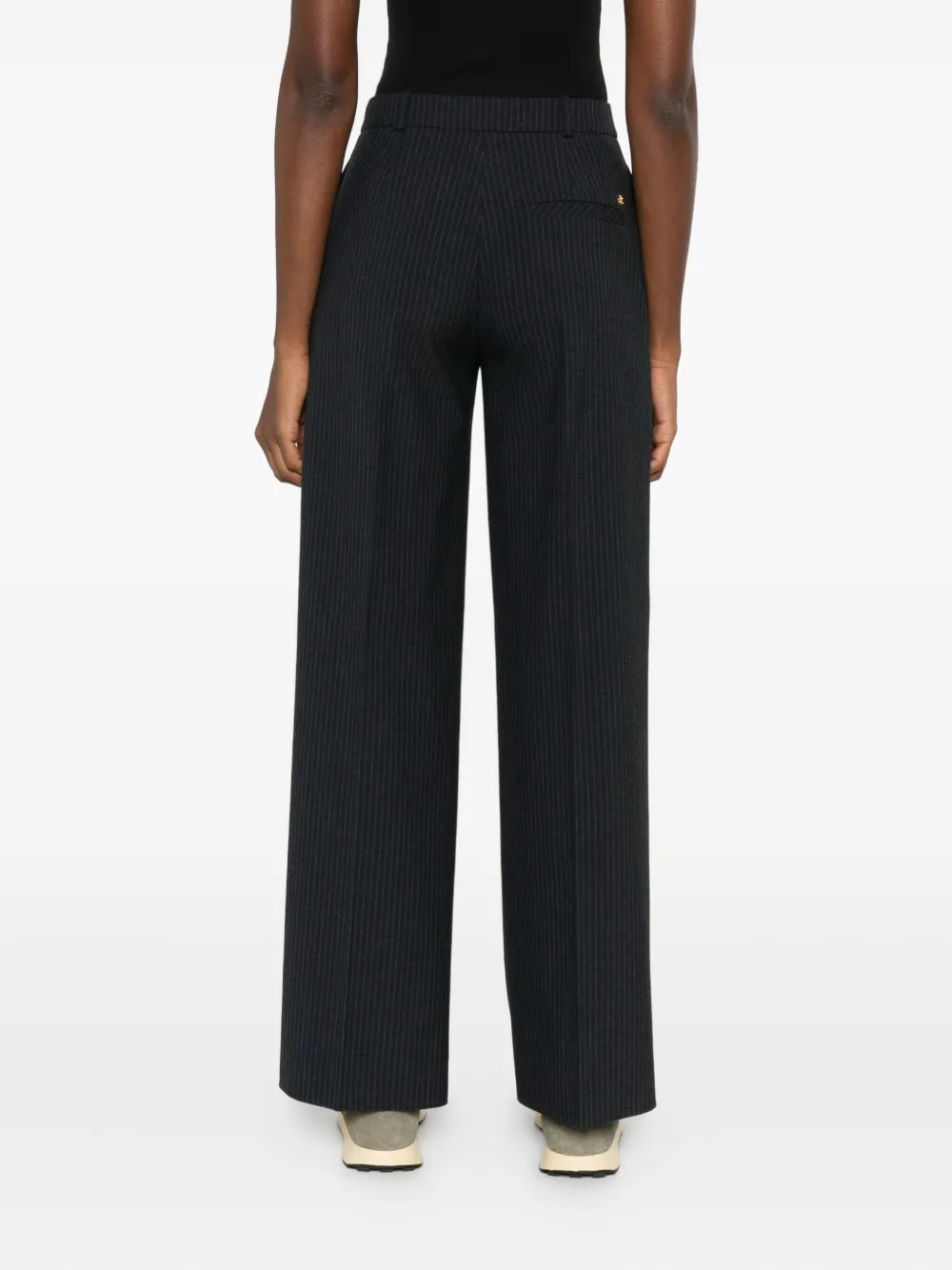 HUGO Broek met krijtstreep Zwart