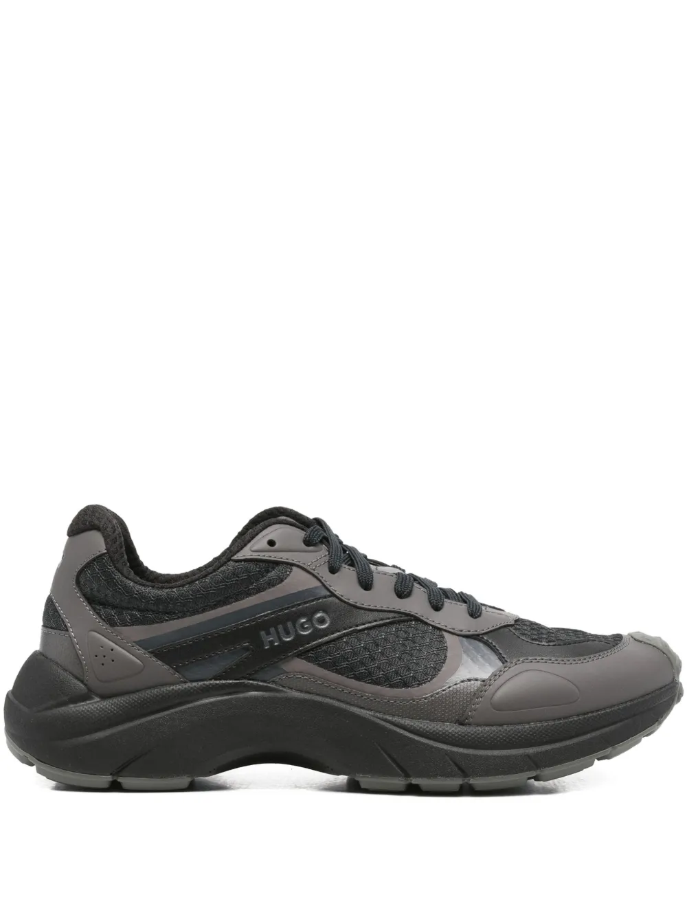 Hugo Boss Panelled Sneakers In Black