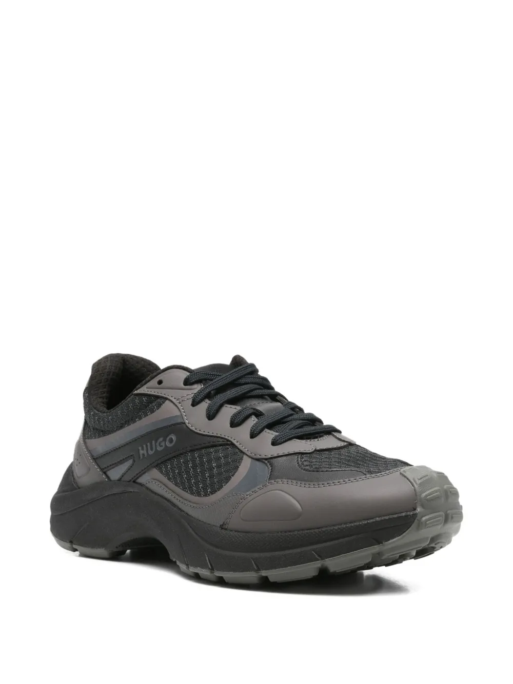 Hugo Boss Panelled Sneakers In Black